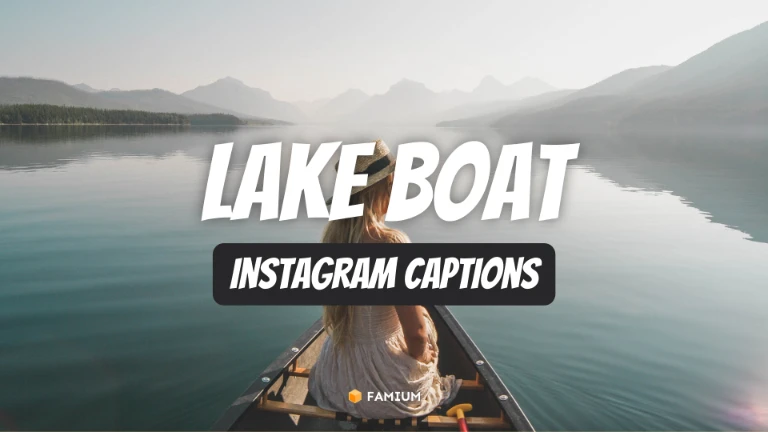 Lake Boat Captions for Instagram